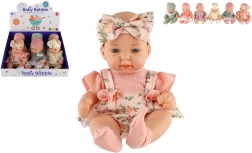 Laleczka niemowlę z twardym plastikowym ciałkiem 26 cm – mix ubranek, zestaw 6 szt.