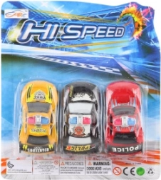 Zestaw policyjnych autek – mix kolorów (3 szt.)