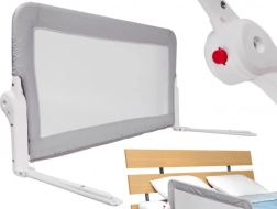 Składana barierka ochronna do łóżka 200 cm szara