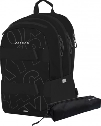 OXYBAG Plecak studencki + piórnik OXY Sport Font White