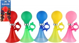 Klakson rowerowy z gumową gruszką, 14 cm – różne kolory