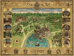 Puzzle HARRY POTTER mapa Hogwartu 1500 elementów Ravensburger