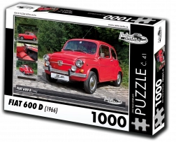 Puzzle RETRO-AUTA Fiat 600 D (1966) – 1000 elementów