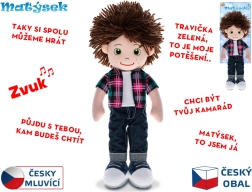 Mówiąca pluszowa laleczka Matysek 37 cm