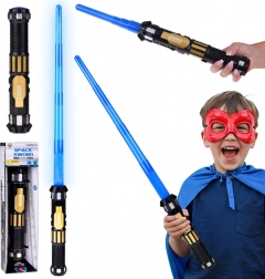 Składany miecz świetlny z niebieskim ostrzem i efektami dźwiękowymi