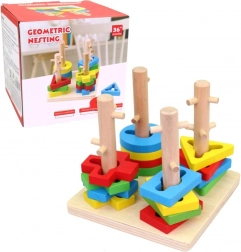 Drewniana układanka geometryczne kształty