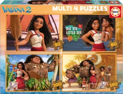 EDUCA Puzzle Vaiana 2, 4w1 (50, 80, 100, 150 elementów)