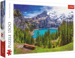 Puzzle Jezioro Oeschinen Alpy 1500 elementów