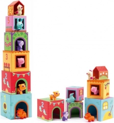 Układane kostki Domeczki dla zwierzątek DJECO