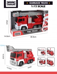 Wóz strażacki 1:12 ze światłami, dźwiękami i funkcją wody