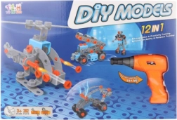 Zestaw konstrukcyjny do wkręcania z wiertarką – 282 elementy