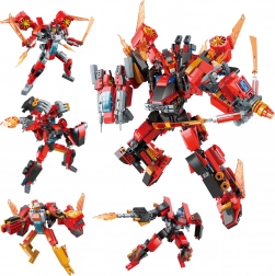 Qman Roaring Flame God General 4 w 1 zestaw robotów 1201 elementów