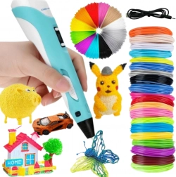 Woopie 3D długopis dla dzieci z wyświetlaczem LED – kreatywny zestaw