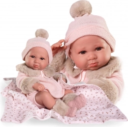 Realistyczna lalka niemowlę Luca z pełnym winylowym ciałem 42 cm