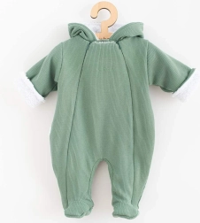Dziecięcy zimowy kombinezon z kapturem NEW BABY Frosty mint, rozm. 62 (3–6 miesięcy)