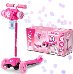 EVO Bubblz Mini Cruiser różowa dziecięca hulajnoga trójkołowa z bańkami mydlanymi