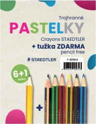 Zestaw trójkątnych kredek 6 szt. + 1 ołówek STAEDTLER