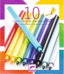 Djeco flamastry z cienką końcówką, 10 szt.