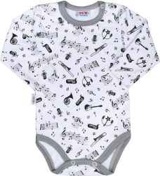 New Baby Music niemowlęce bawełniane body z długim rękawem