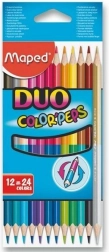 Ergonomiczne trójkątne kredki DUO Color'Peps 12 szt.