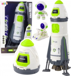 Kosmiczna rakieta z astronautami i pojazdem – efekty świetlne i dźwiękowe