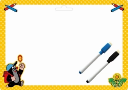 Dwustronna tabliczka A4 z motywem Krecika