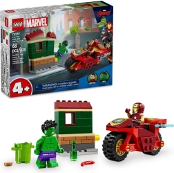 LEGO MARVEL Iron Man na motorze i Hulk 4+