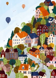 Puzzle Leśne miasto 1000 elementów PIECES & PEACE