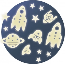 Fosforyzujące naklejki na ścianę Kosmos od DJECO