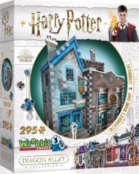 3D puzzle WREBBIT HARRY POTTER: Sklep Ollivandera z różdżkami i Scribbulus – 295 elementów