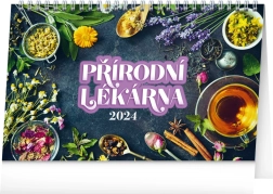 Kalendarz biurkowy Naturalna apteka 2024, 23,1 × 14,5 cm