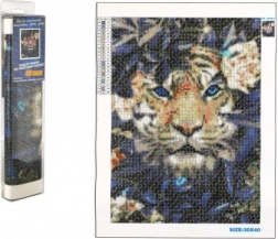Malowanie Diamentowe Ukryty Tygrys 30x40 cm