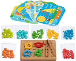 Drewniana mozaika z pęsetą i wyszywaniem LUCY & LEO