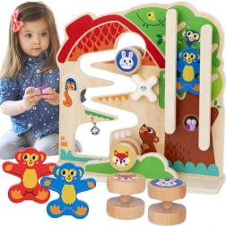 Drewniana manipulacyjna tablica Montessori Labirynt Tooky Toy