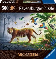 Drewniane puzzle Tygr w dżungli 500 elementów RAVENSBURGER