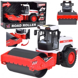 Duży walec drogowy z napędem i efektami