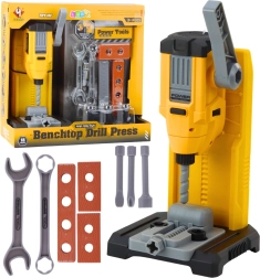 Dziecięcy stołowy zestaw warsztatowy z wiertarką i narzędziami, 18 elementów