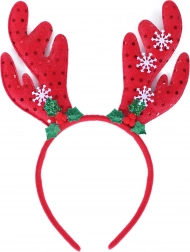 Świąteczna opaska z rogami renifera dla dzieci