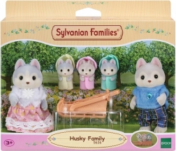 Rodzina husky SYLVANIAN FAMILIES – zestaw figurek z saniami
