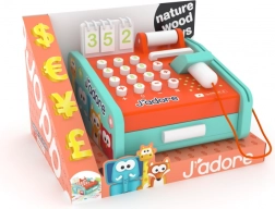 Drewniana kasa sklepowa dla dzieci