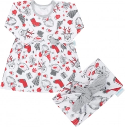 niemowlęca bawełniana sukienka z opaską New Baby Christmas