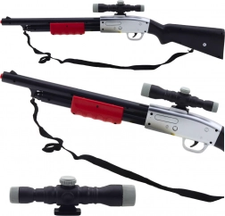 Dziecięca zabawkowa strzelba z lunetą i dźwiękami