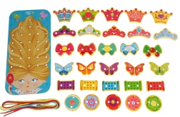 Drewniany zestaw do sznurowania Księżniczka LUCY & LEO