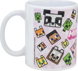 Ceramiczny kubek 325 ml Minecraft różowy