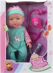 Lalka niemowlę 27 cm z zestawem lekarskim