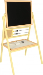 Dziecięca drewniana magnetyczna tablica z kredą i liczydłem