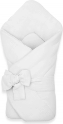 Muślinowy rożek wiązany NEW BABY biały