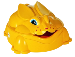 Piaskownica Królik żółta z pokrywą
