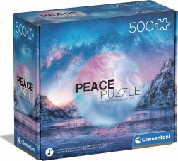 puzzle 500 elementów clementoni peace collection light blue