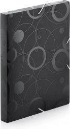 Pudełko z gumką A4 czarne i białe